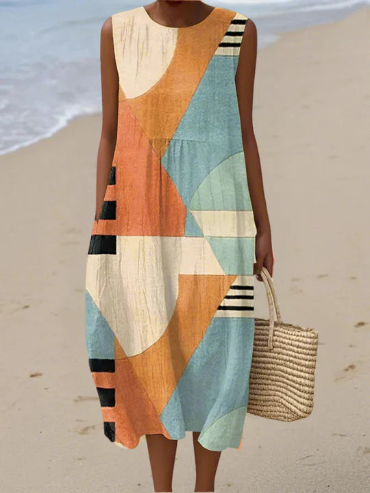 SARA | PATTERNED MIDI DRESS