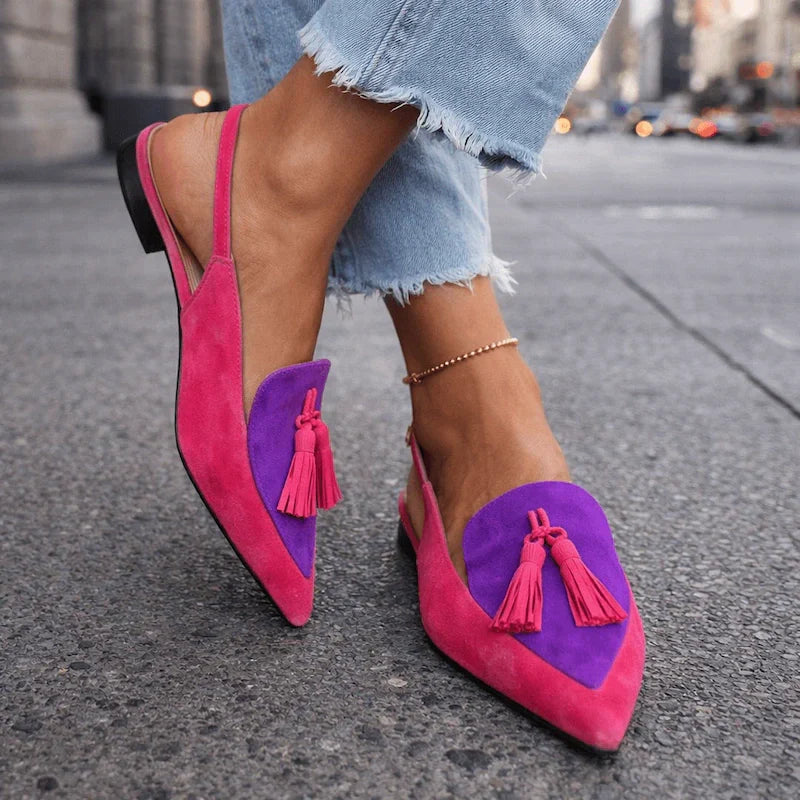 Lorena sandals with straps and tassels