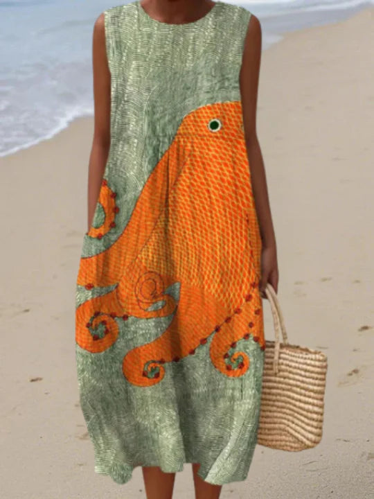 SARA | PATTERNED MIDI DRESS