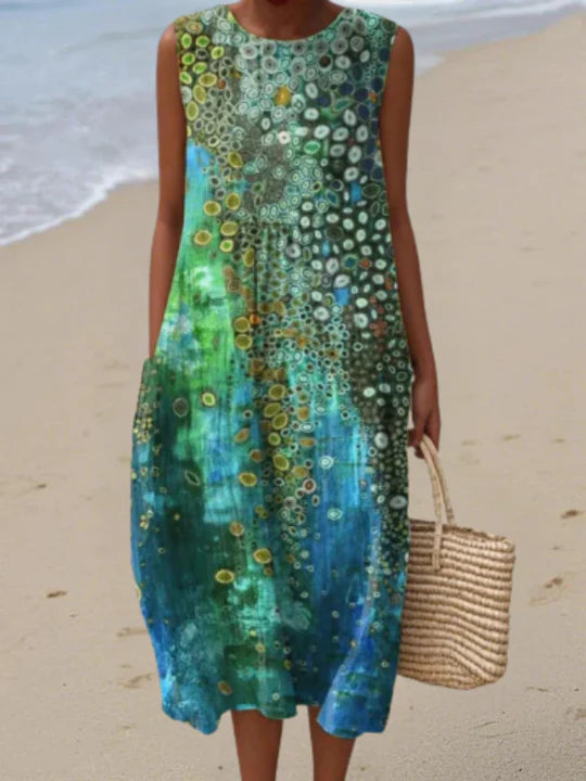 SARA | PATTERNED MIDI DRESS