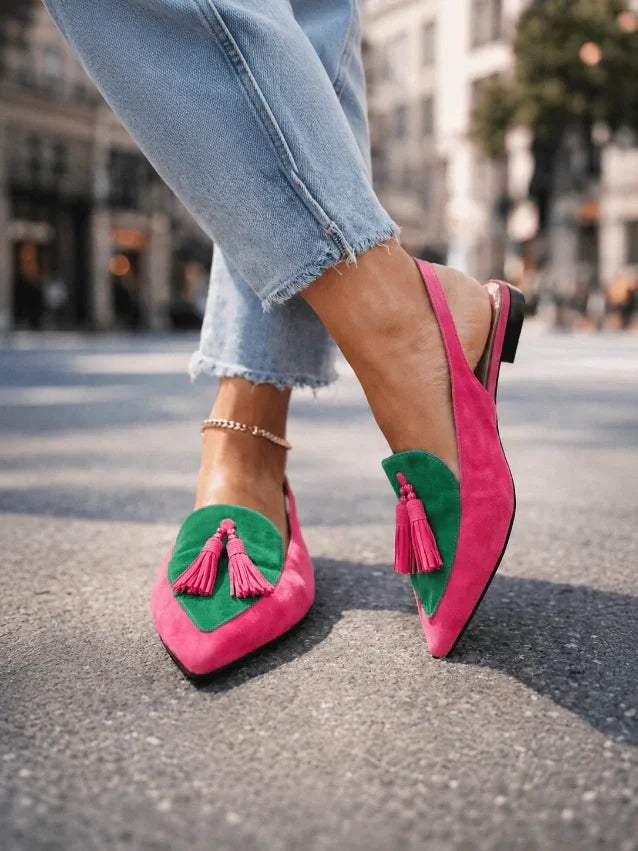 Lorena sandals with straps and tassels