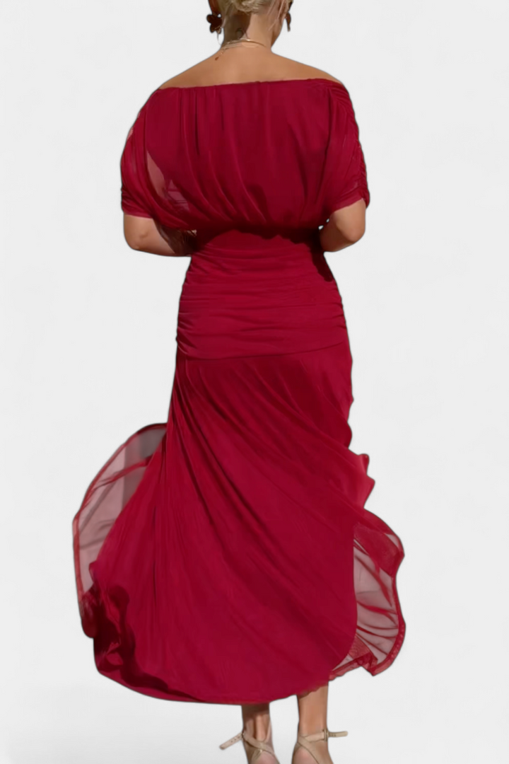 Florence | Long Floral V Neck Dress