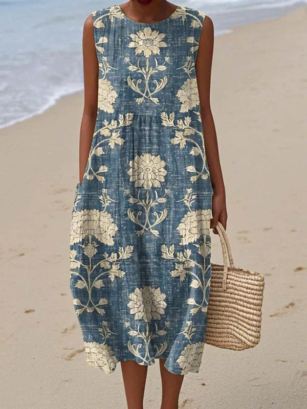 SARA | PATTERNED MIDI DRESS
