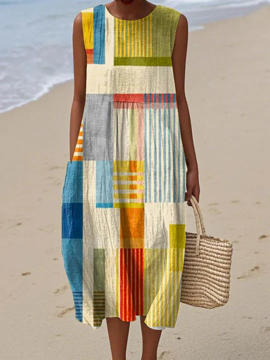SARA | PATTERNED MIDI DRESS