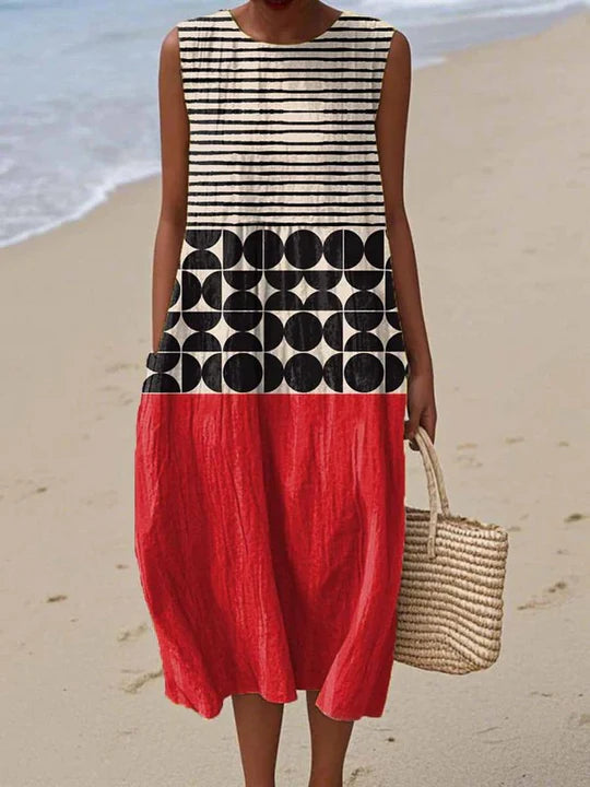 SARA | PATTERNED MIDI DRESS