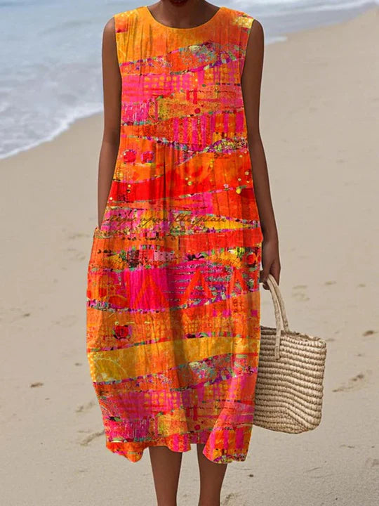 SARA | PATTERNED MIDI DRESS