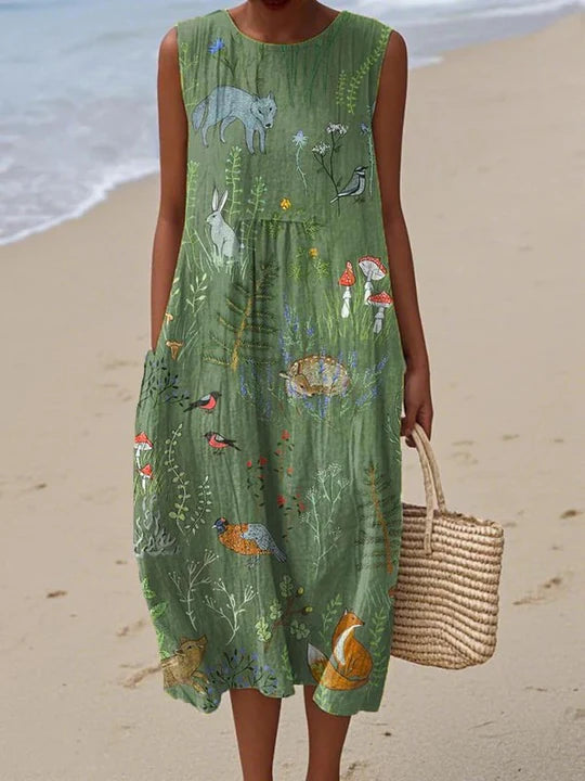SARA | PATTERNED MIDI DRESS