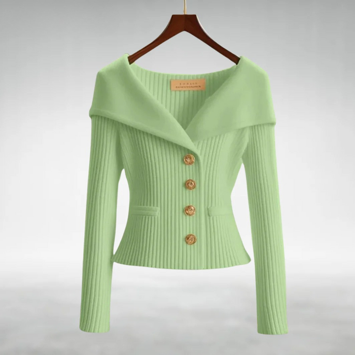 Lovena | Elegant Button-Up Knit Cardigan