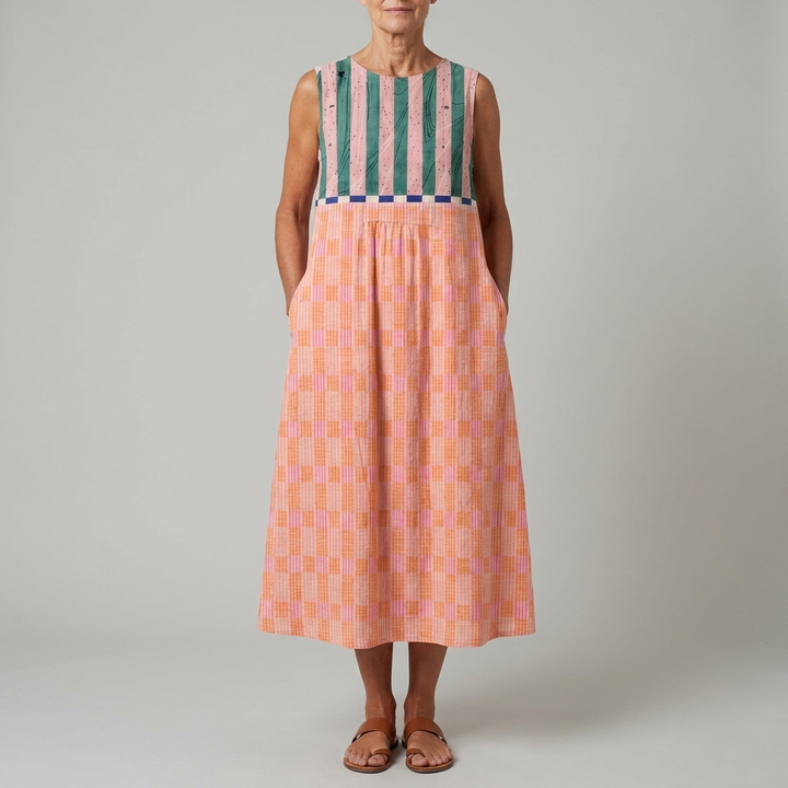 LILY | STRIPED PASTEL MIDI DRESS