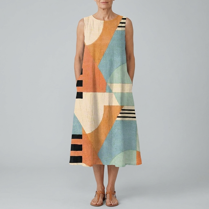 IRIS | GEOMETRIC MIDI DRESS