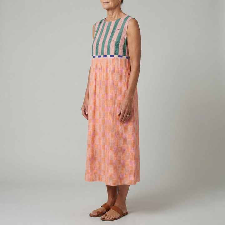 LILY | STRIPED PASTEL MIDI DRESS