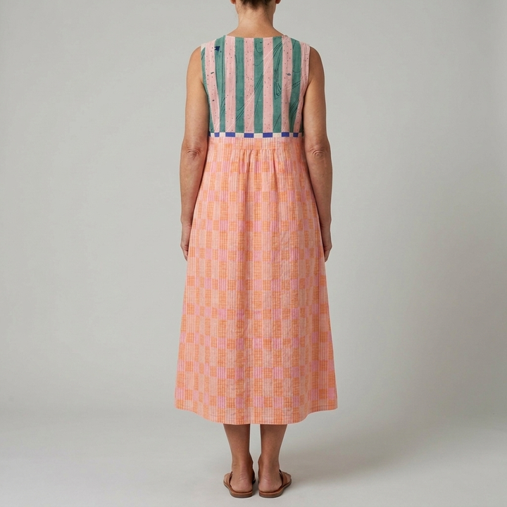 LILY | STRIPED PASTEL MIDI DRESS
