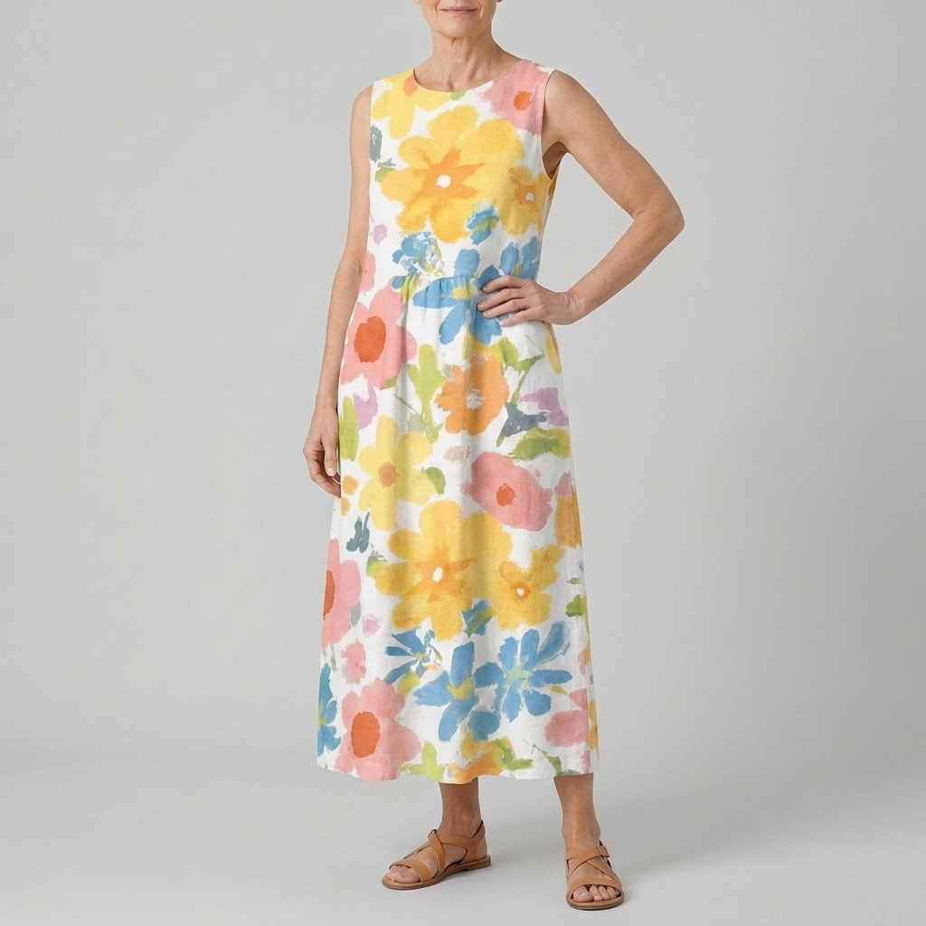 ELLA | PASTEL FLORAL MIDI DRESS