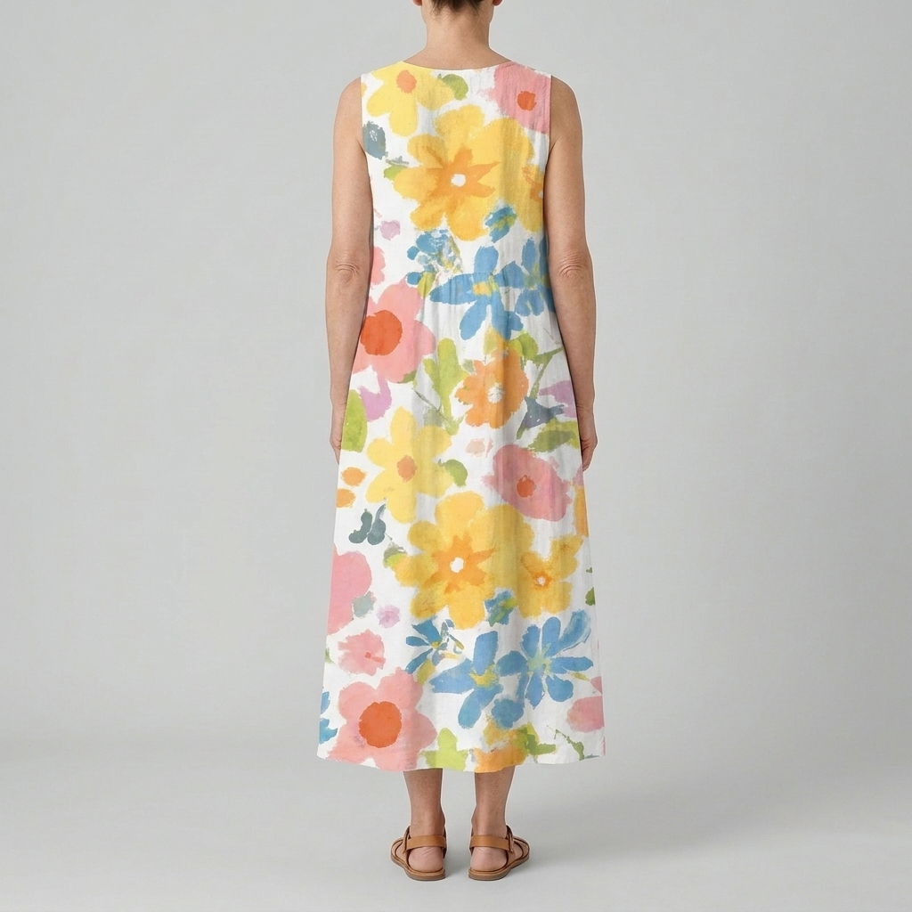 ELLA | PASTEL FLORAL MIDI DRESS
