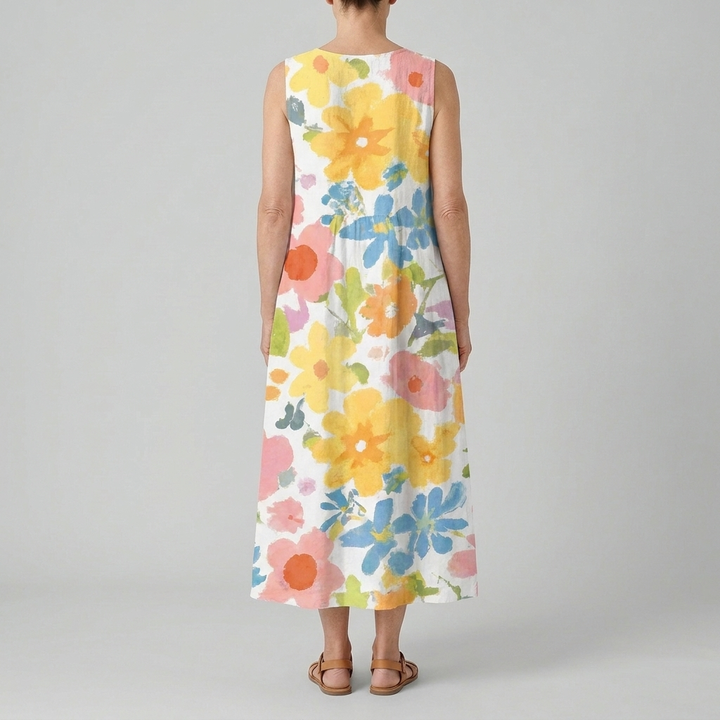 ELLA | PASTEL FLORAL MIDI DRESS