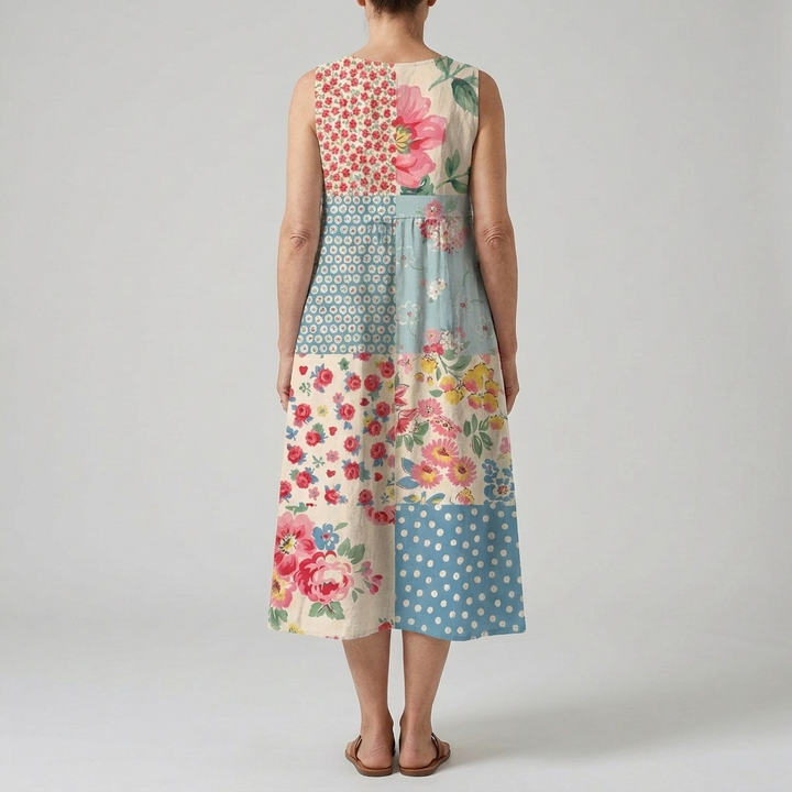 ANNA | PATCHWORK MIDI DRESS