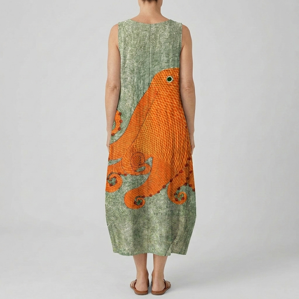 TESS | OCEANIC MIDI DRESS