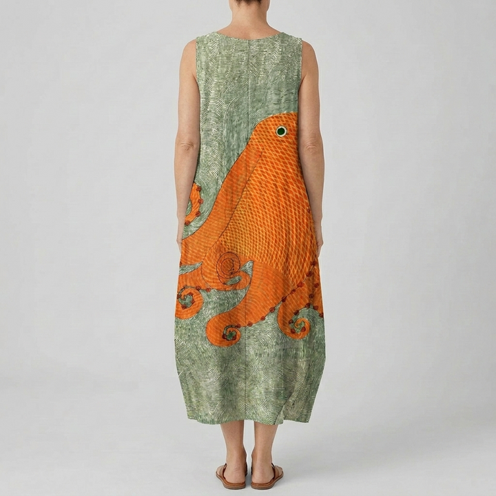 TESS | OCEANIC MIDI DRESS