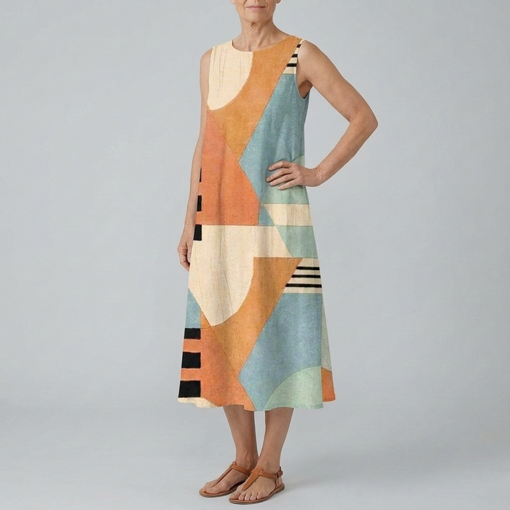 IRIS | GEOMETRIC MIDI DRESS