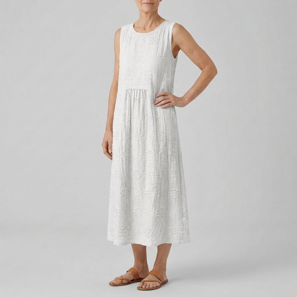 ROSE | EMBROIDERED MIDI DRESS