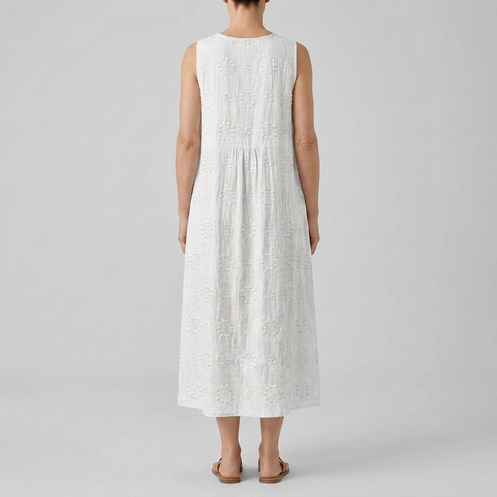 ROSE | EMBROIDERED MIDI DRESS
