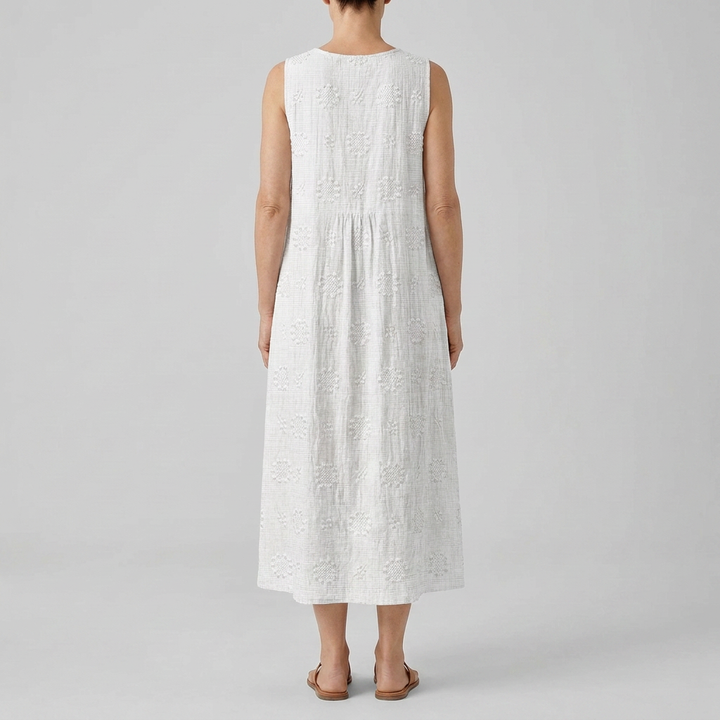 ROSE | EMBROIDERED MIDI DRESS