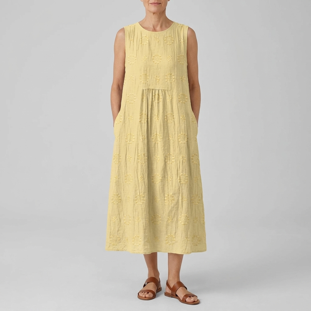 ROSE | EMBROIDERED MIDI DRESS