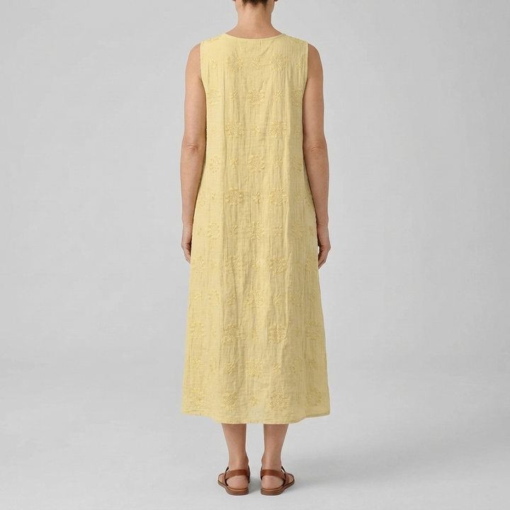ROSE | EMBROIDERED MIDI DRESS