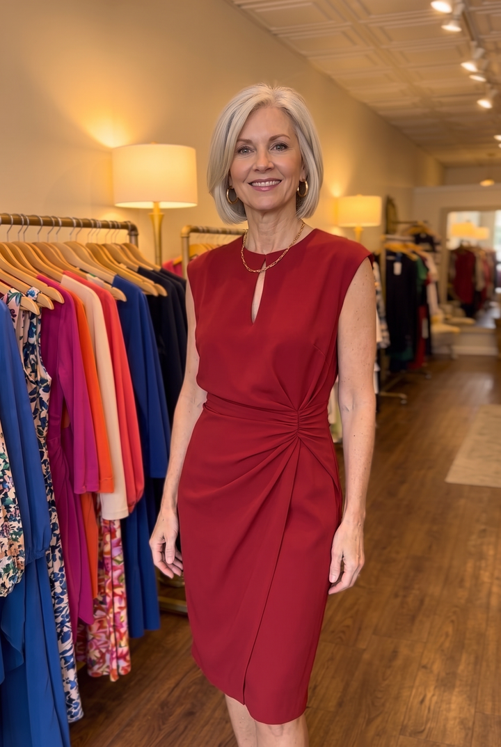 Ruca | Elegant Draped Midi Dress
