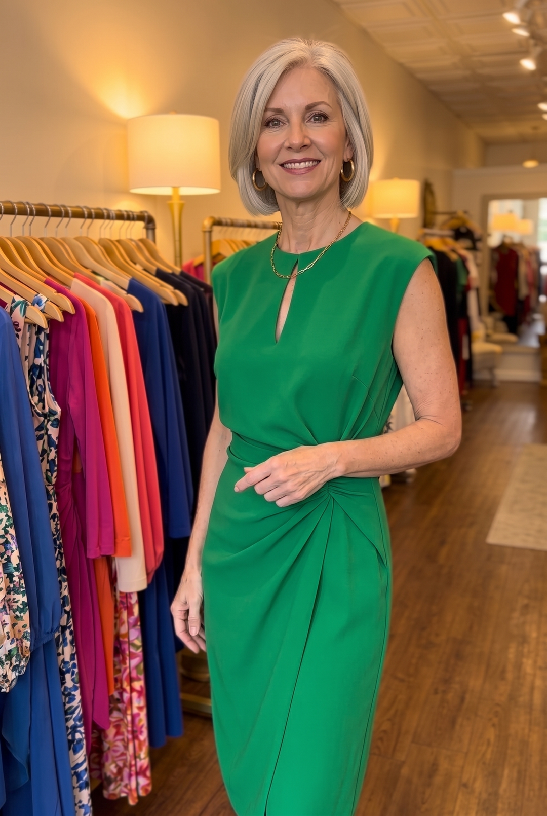 Ruca | Elegant Draped Midi Dress