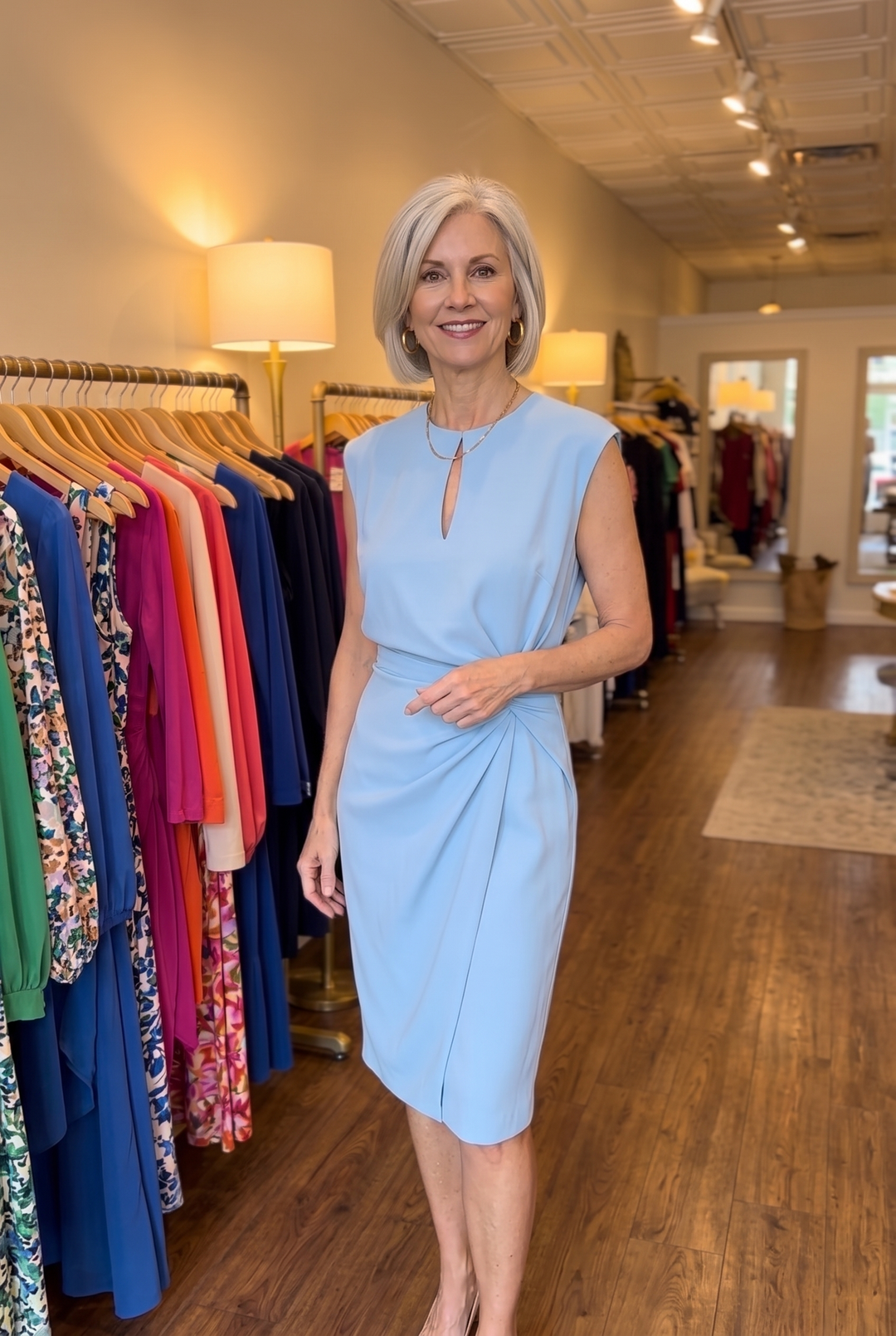 Ruca | Elegant Draped Midi Dress