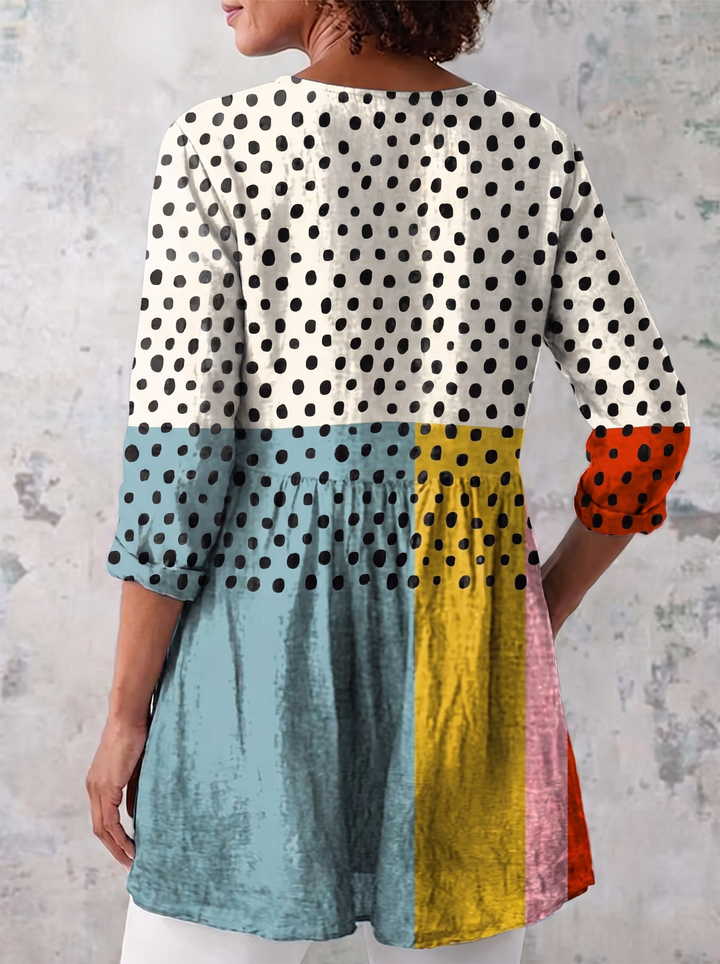 Valerie | Long Blouse with V-Neck