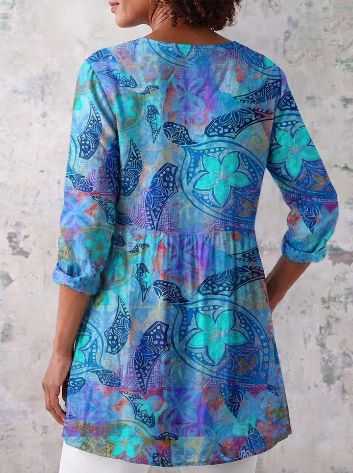 Juliette | Long Blouse with V-Neck