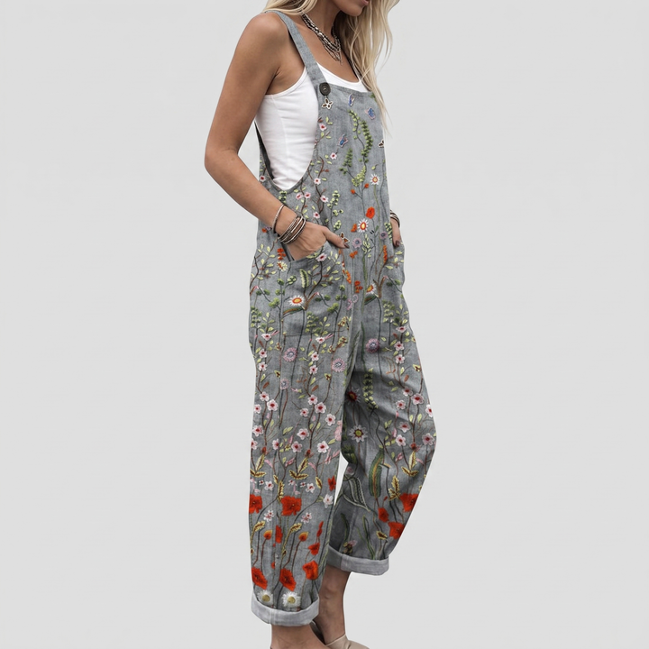 Comfortable Printed Overalls