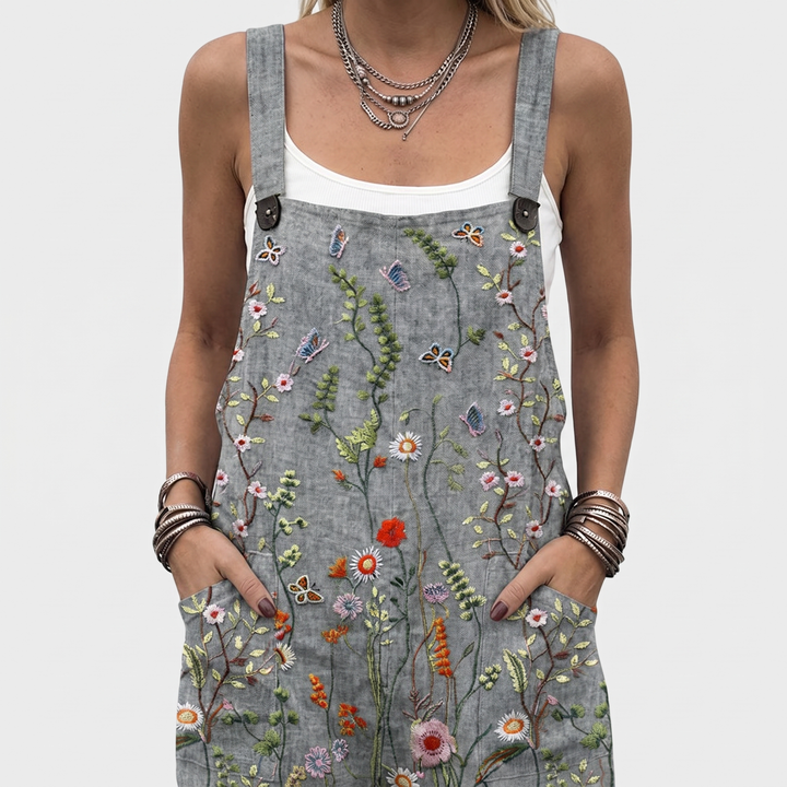 Comfortable Printed Overalls