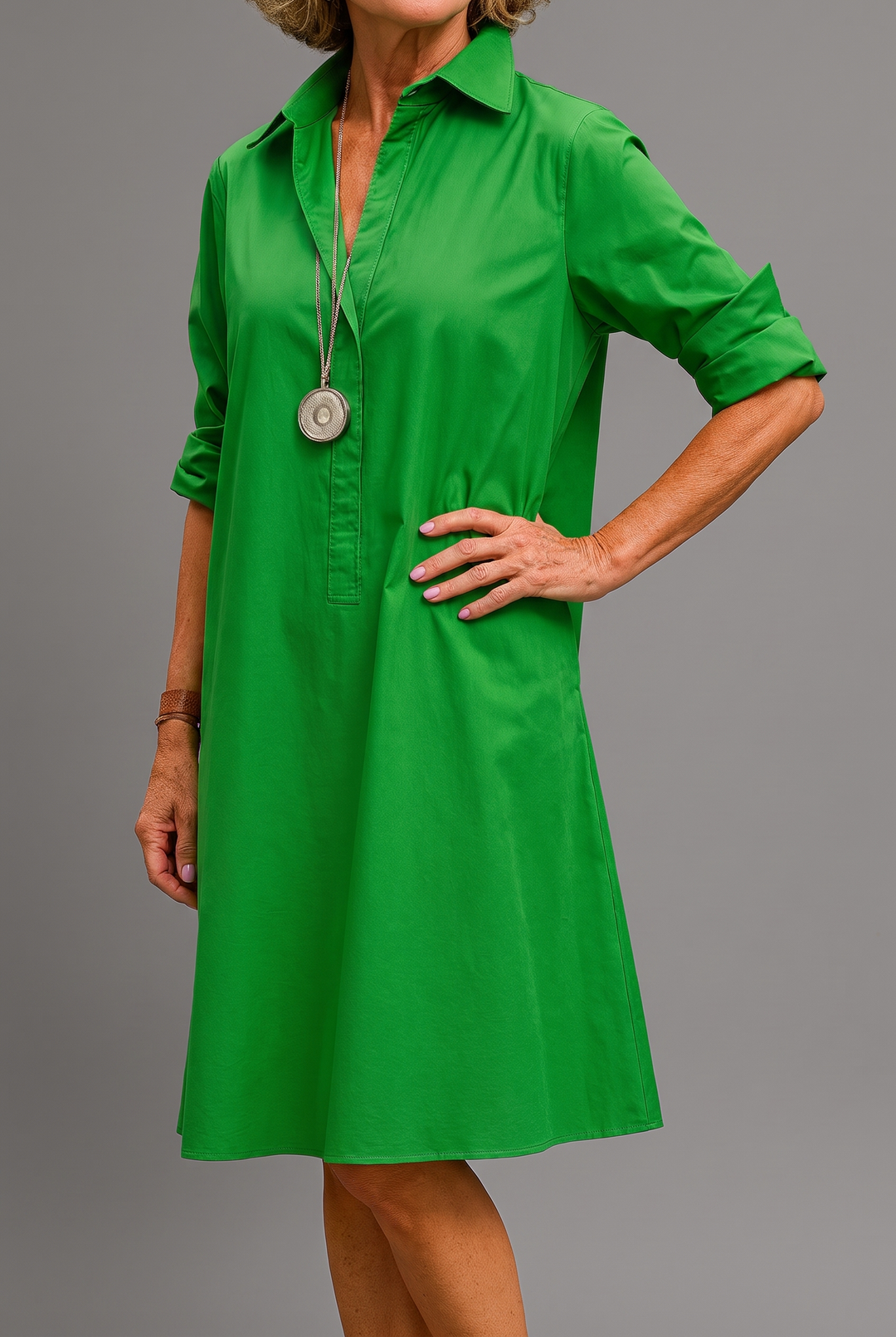 Isabella™ | Timeless Silk Midi Dress for Grace