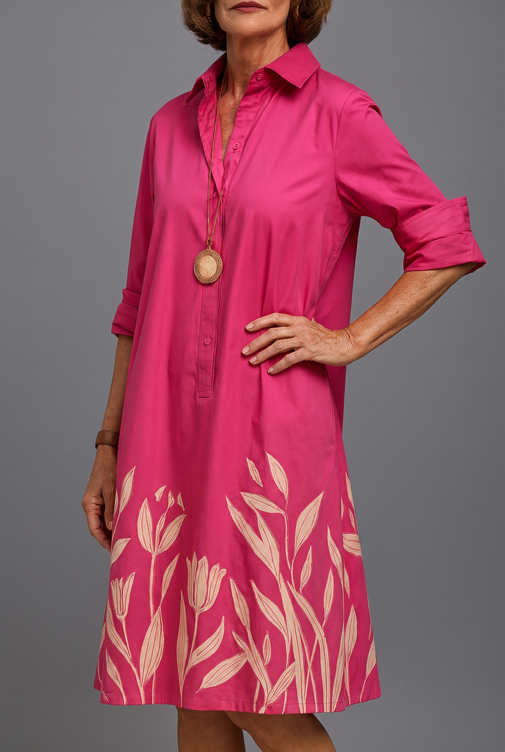 Isabella™ | Chic Cotton Midi Dress for Effortless Elegance
