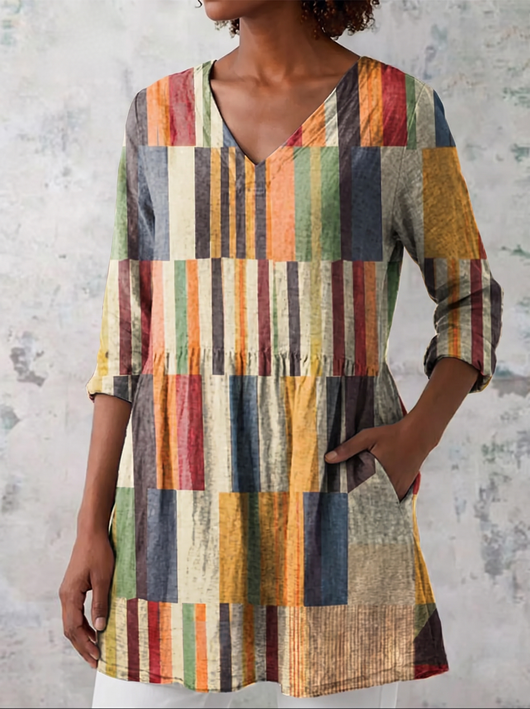 Chloe | Long Blouse with V-Neck