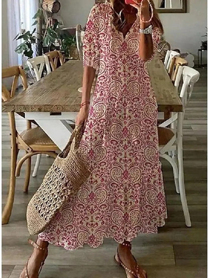 Jessica | Elegant Boho Dress with Tummy Coverage